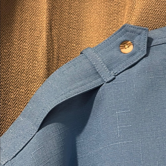 Men's Vintage John Blair 4XL Poly Blue Short Sleeve Shirt - Picture 5 of 7